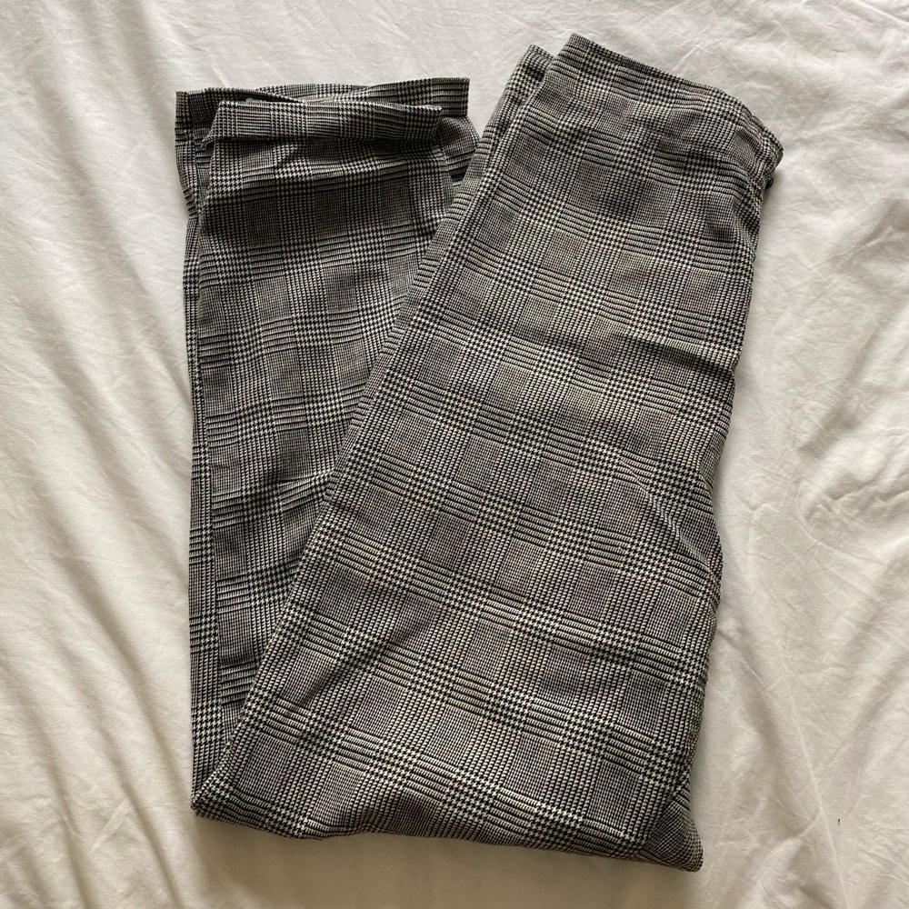 Brandy Melville black and white plaid pants